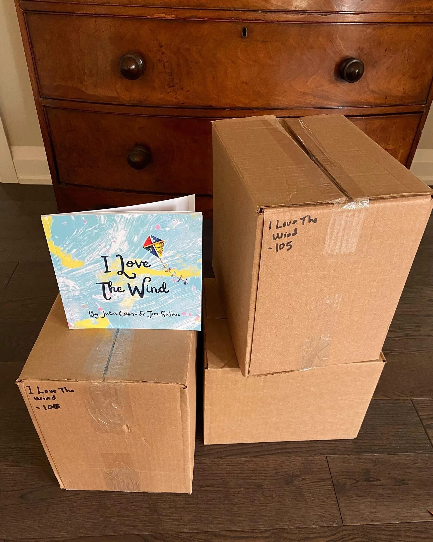 I’m so excited that the “I Love the Wind”  books arrived from the binder this morning so I have a busy weekend ahead of me shipping all the pre-orders! Happy to announce that the book has been changed to “Order” now on m