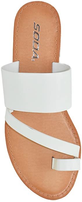 Soda Joan Women's Open Toe Slip on Flip Flop Sandals