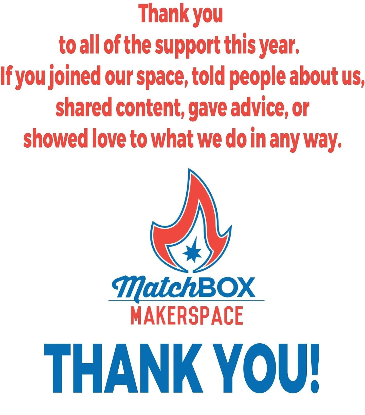 THANK YOU!

#makerspace 
#makersofinstagram 
#makersofindiana 
#matchboxmakerspace