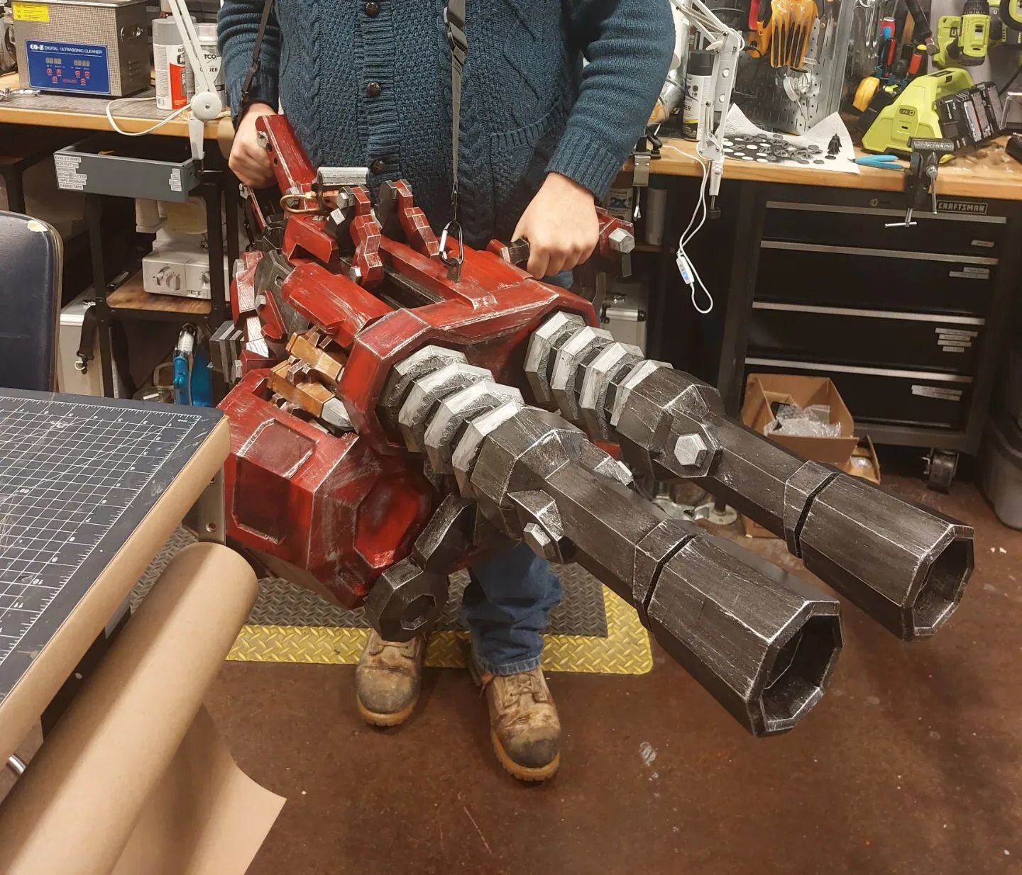 Nile completed this Autocannon for a commission today - he designed and printed it in our space and it turned out amazing.  Customer was excited!