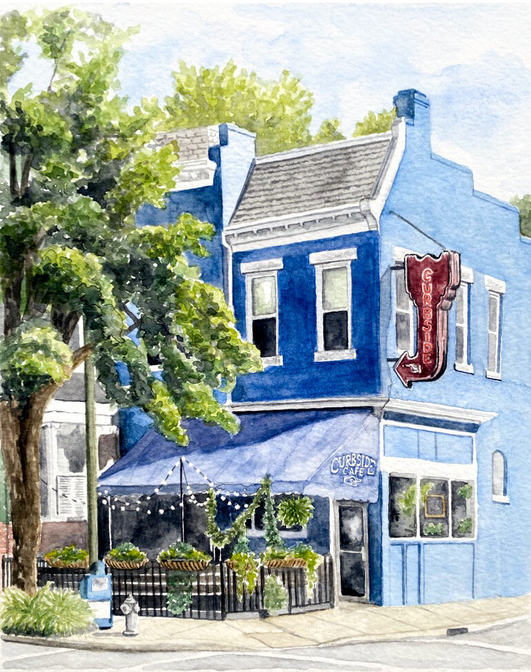 Curbside Cafe Archival Print