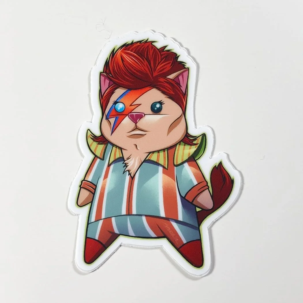 David Bowie - PopCat Vinyl Sticker