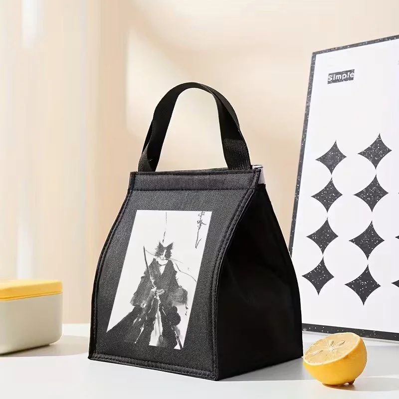 Cat Samurai Insulated Lunch Bag