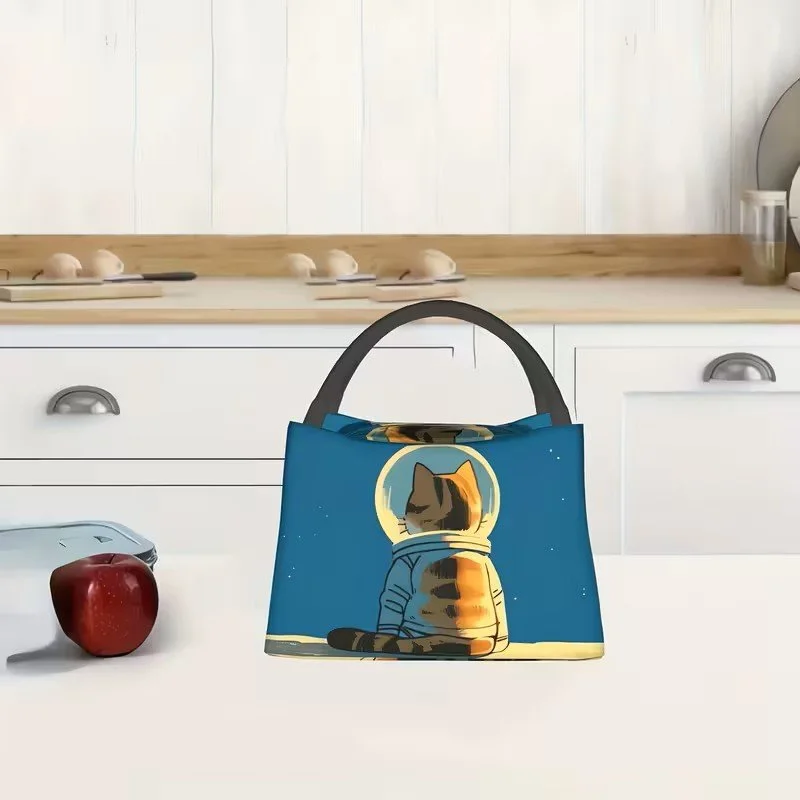 Space Cat Insulated Lunch Bag