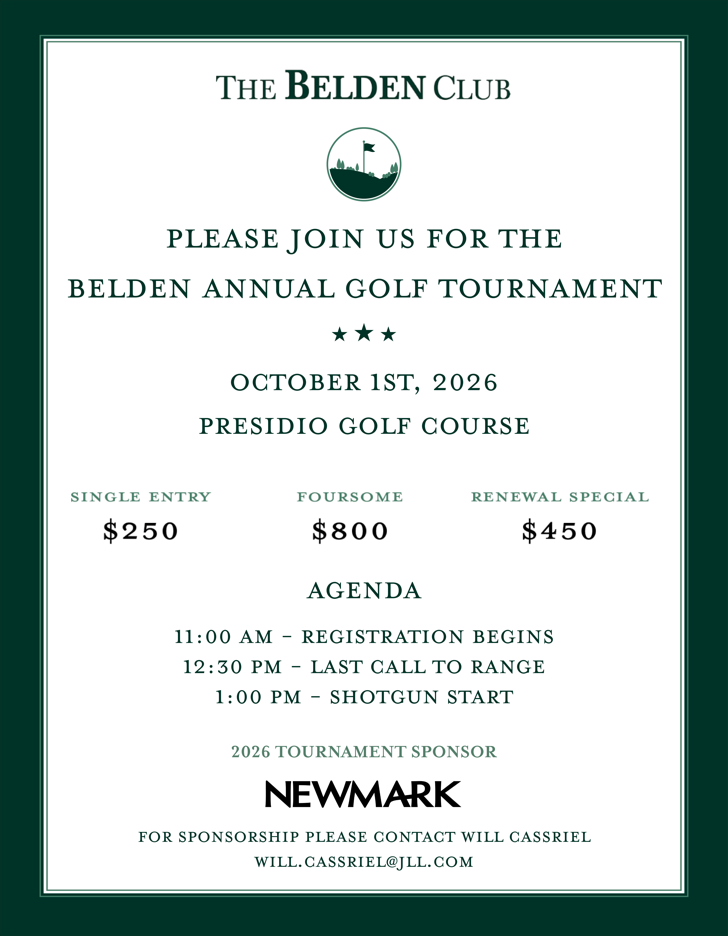 Belden Annual Golf Tournament - October 1st 2026 