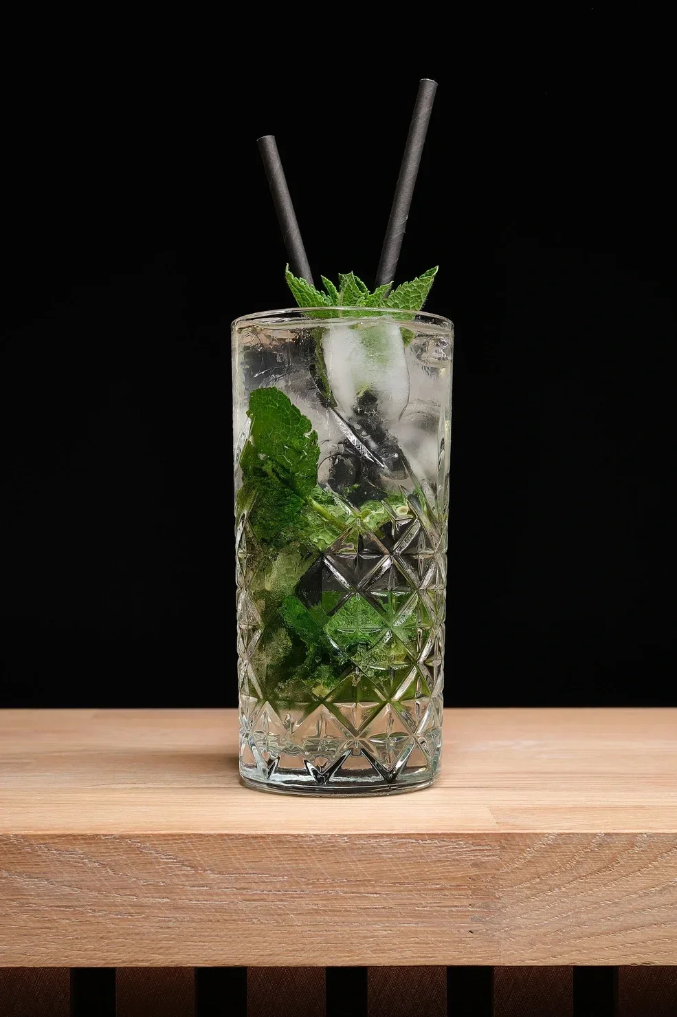 Product photo of cocktail in tall glass