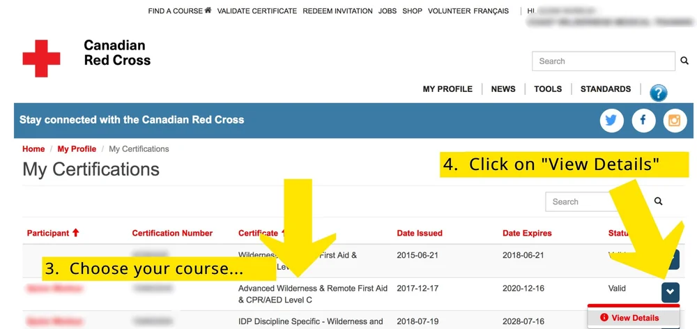 How to: My Red Cross — Coast Wilderness Medical Training