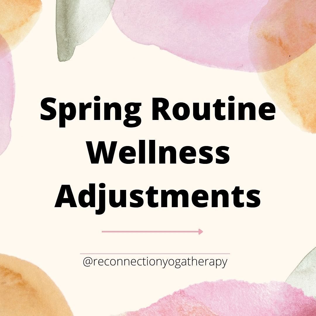 🌷How has the spring season been feeling for you?

🌷Small, simple springtime adjustments like these can make a big difference in how we feel this time of year.

🌷See if any of these refinements are missing from your day to day, or add in the adjust