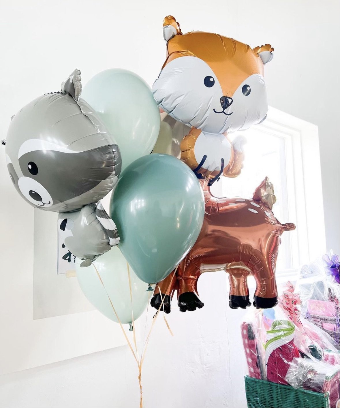 mylar woodland creature helium balloons animal balloons