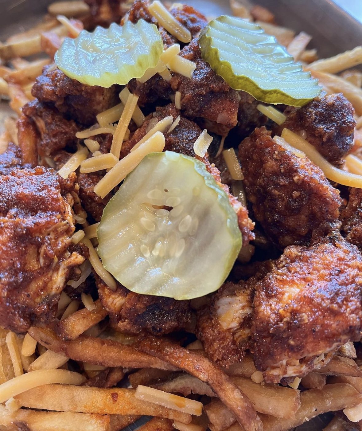 Chicken and fries from The Coop Chicken and Waffles truck in Pittsburgh.