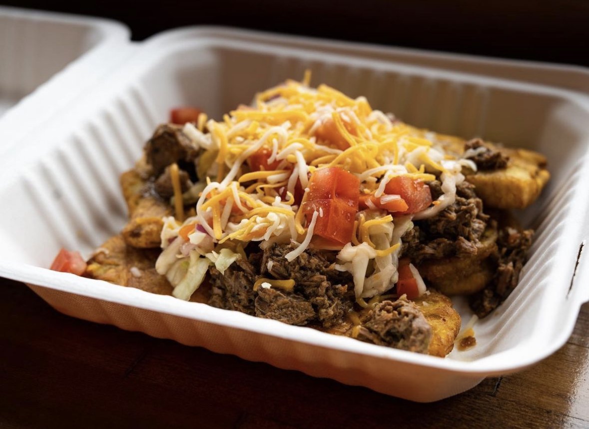 A tray from the Sak Pase food truck in Pittsburgh