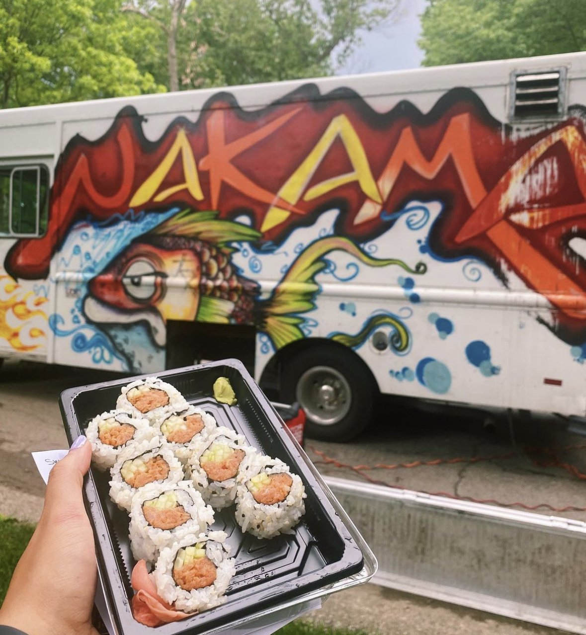 Sushi from the Nakama food truck in Pittsburgh.