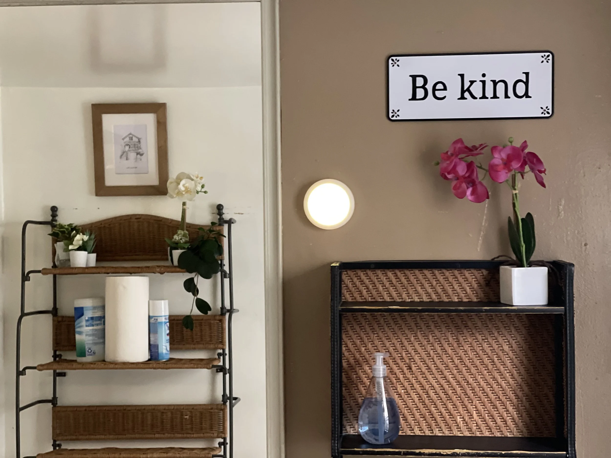 Bathroom shelf and mirror