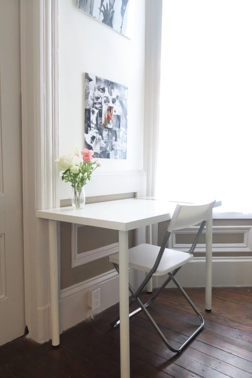 Desk in room