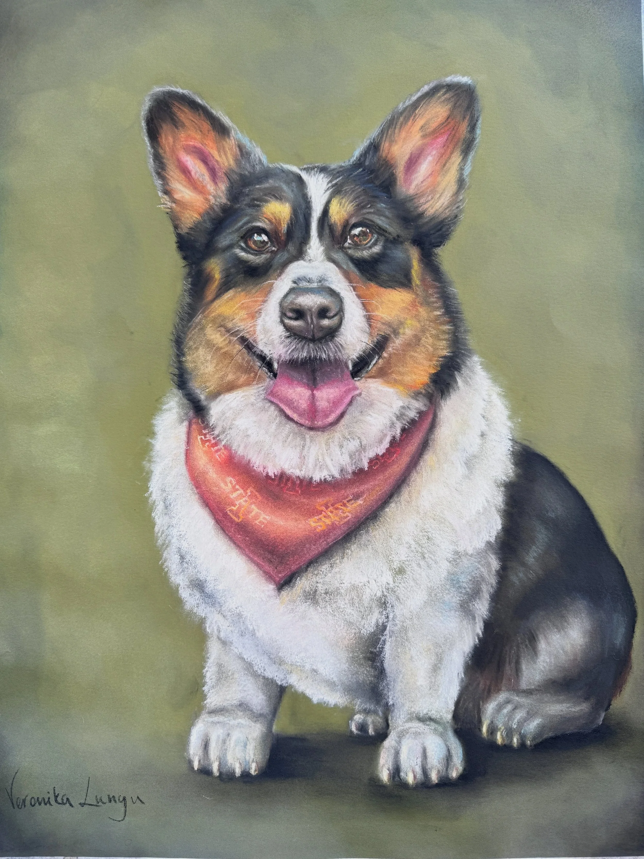 I love to paint, especially when I know that it will bring someone joy. This cutie went to my niece for her college graduation. Y&rsquo;all, meet Willow ❤️💛