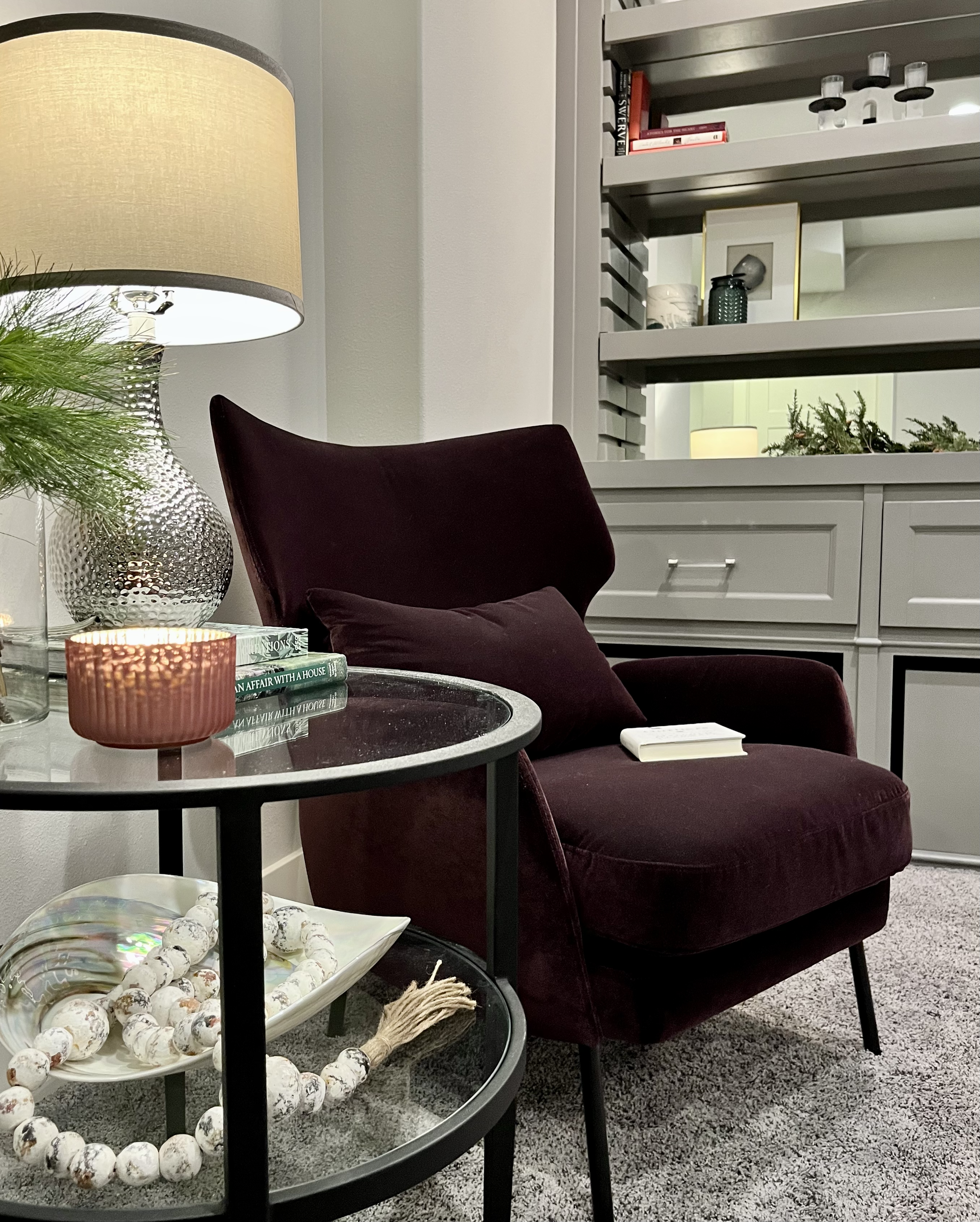 reading nook with a  chair 