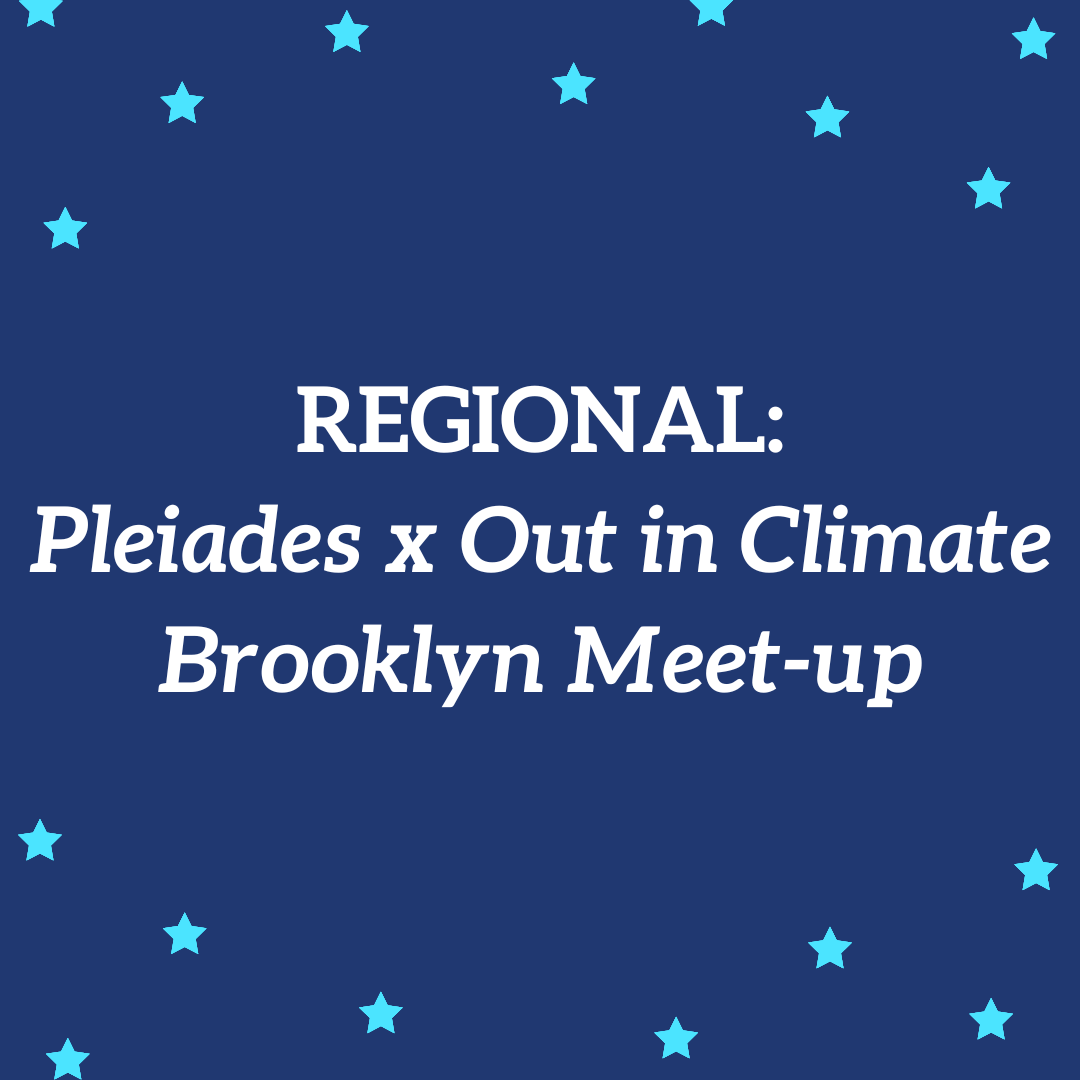 REGIONAL: Pleiades x Out in Climate Brooklyn Meet-up (EST)