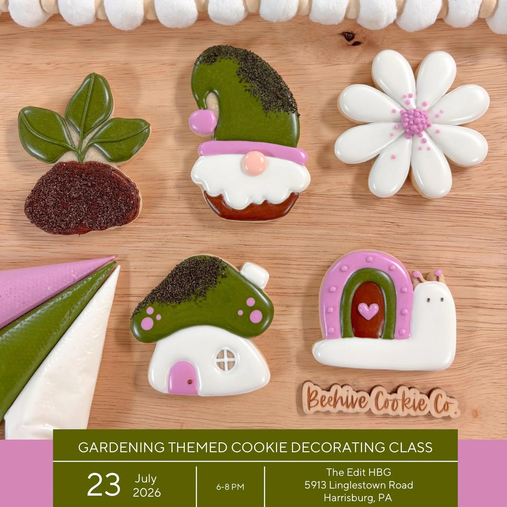 Gardening Themed Cookie Decorating Workshop
