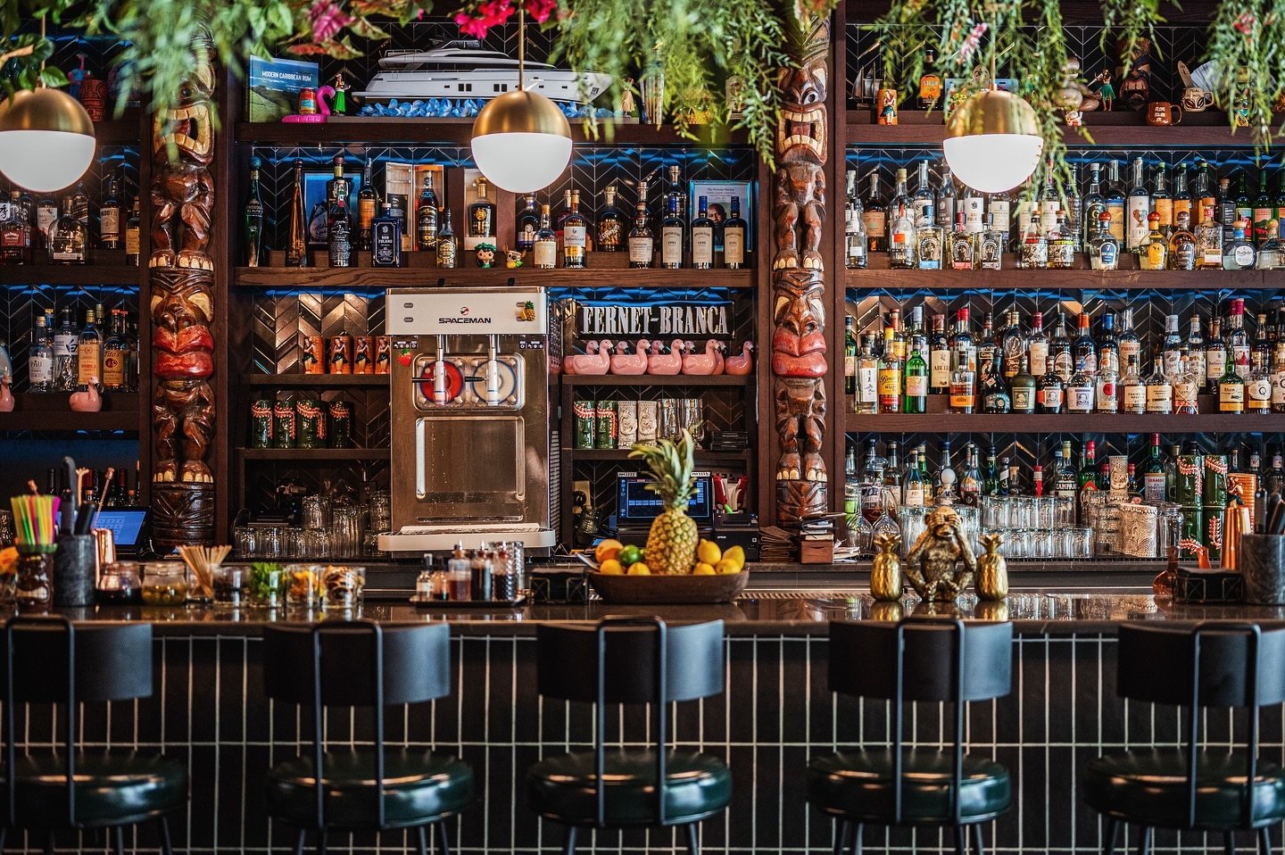 Our favorite seat in the house!... and just named one of Sarasota&rsquo;s best new restaurants by @sarasotamagazine. 
Our favorite feature at the bar might have to be the hand carved tiki totem poles from a local Florida artisan! What&rsquo;s yours?!