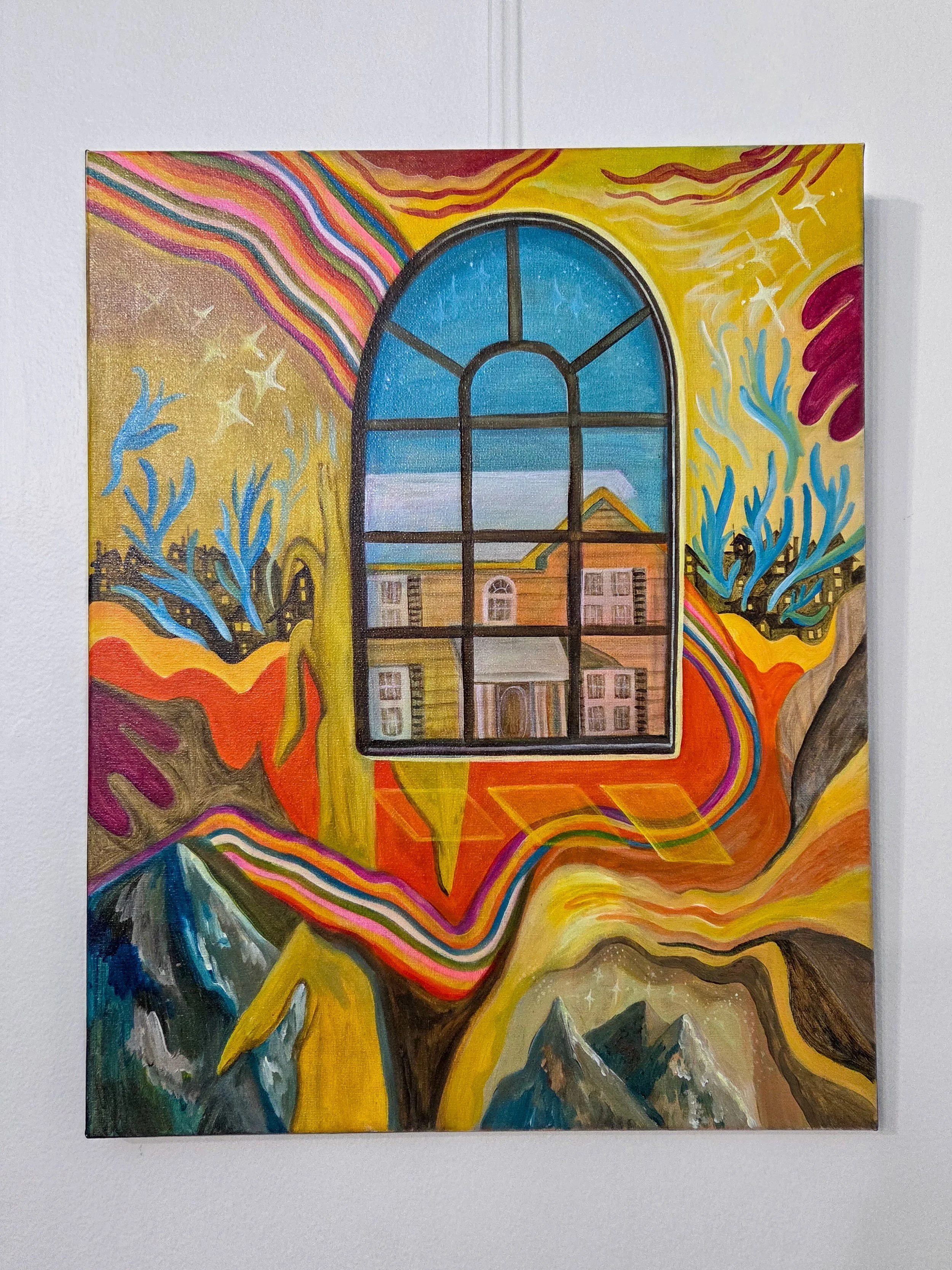 "Home In The Astral Plane" Original Painting by Kiara Florez