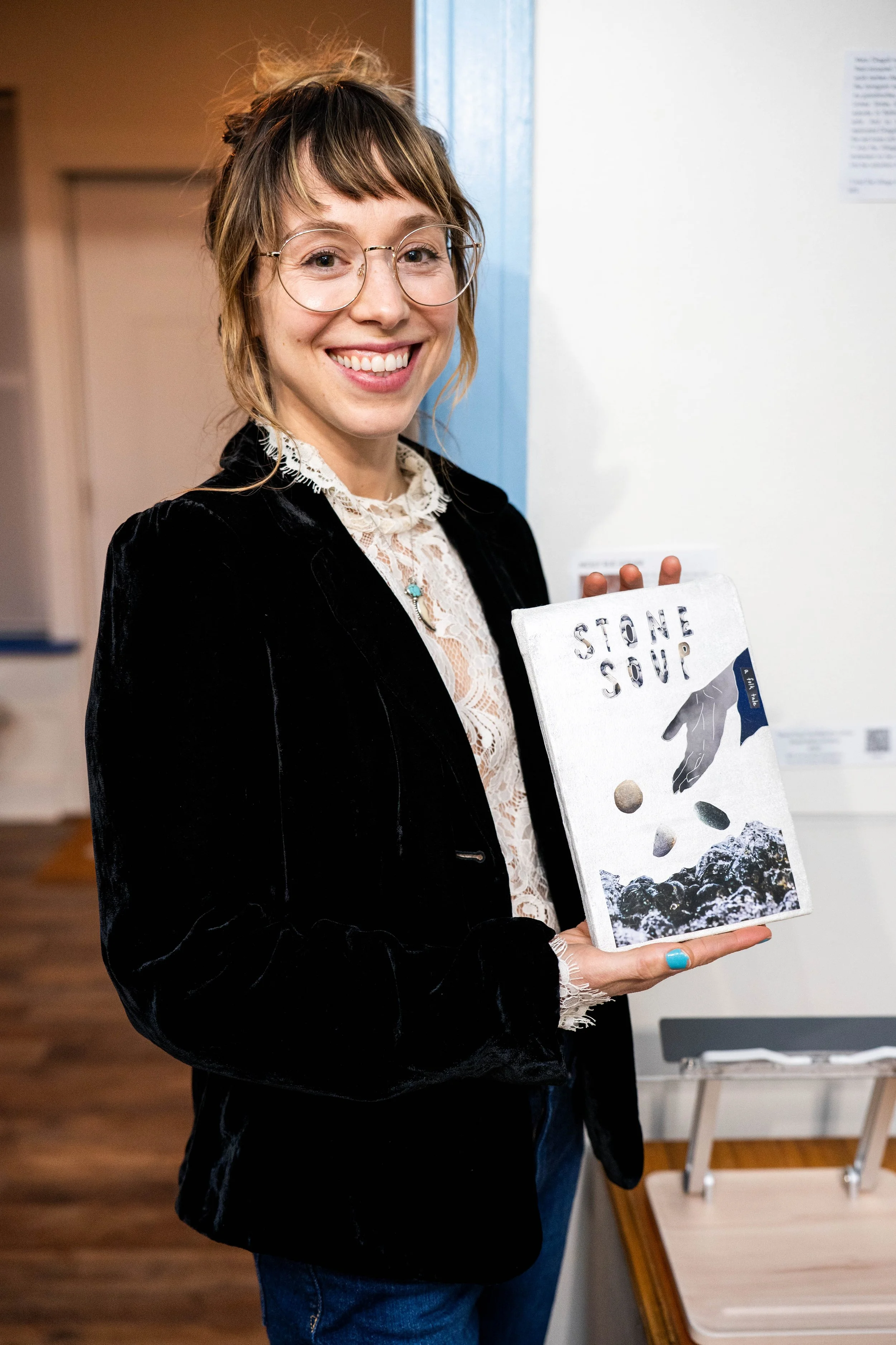 "Stone Soup" Original Art Book by Molly Rue Leitner