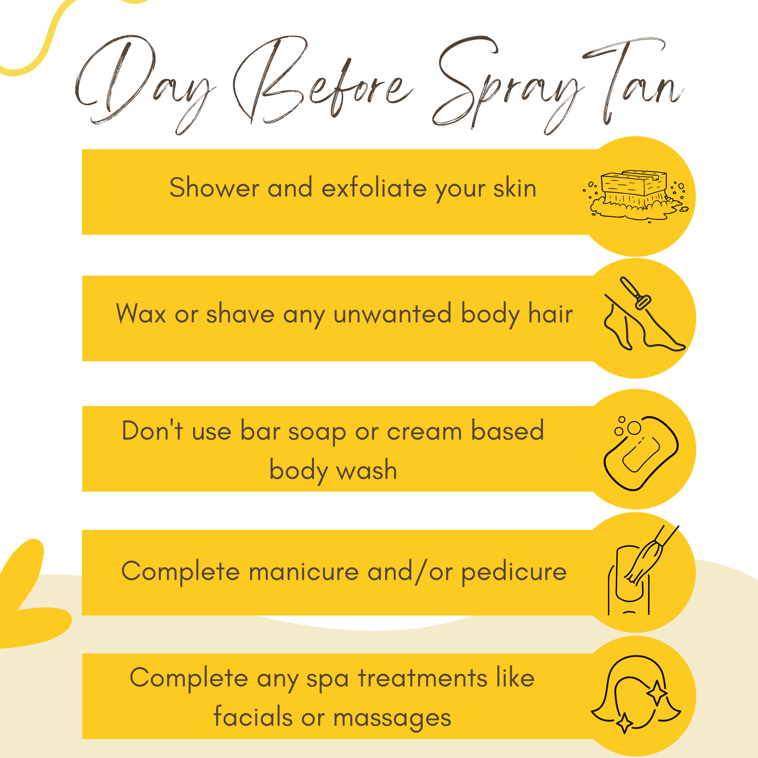 Spray Tan Prep — Little Miss Sunshine Spray Tan