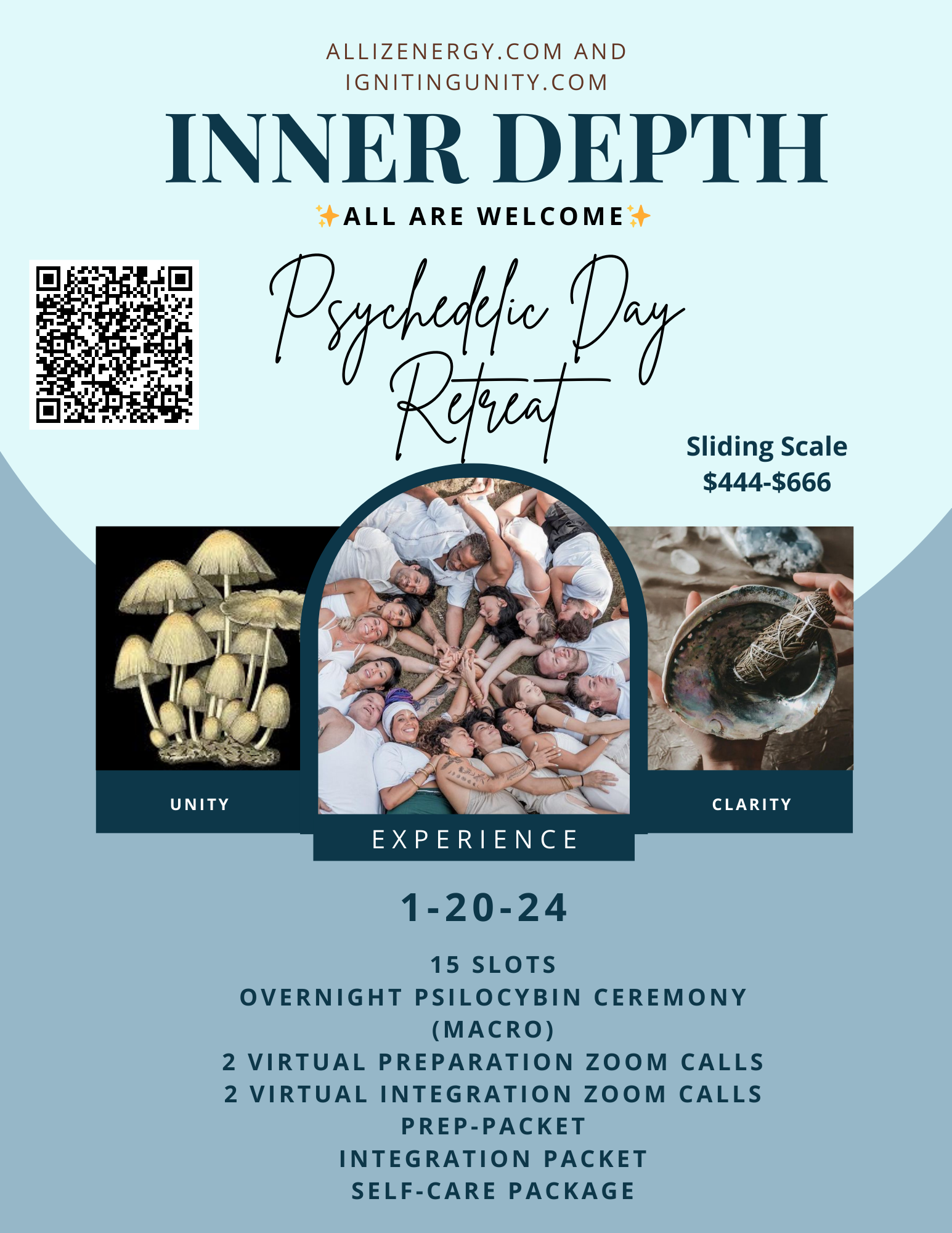 Inner Depth- All Being Macro-dose Psilocybin Day Retreat