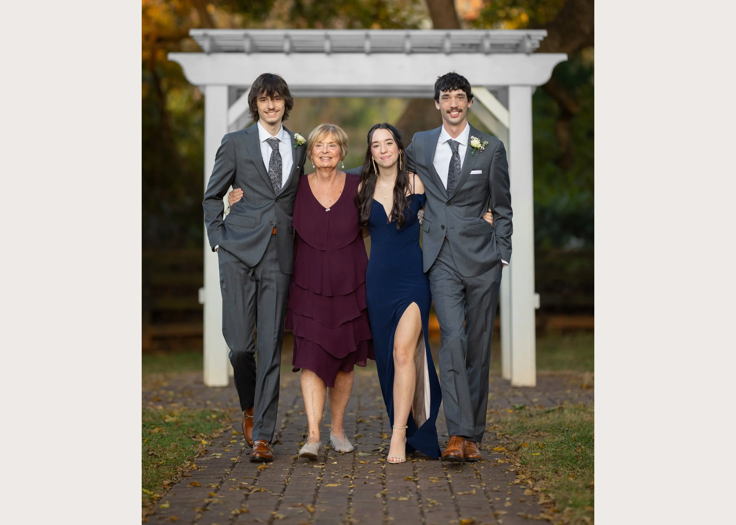 This children wanted a photo with their grandmother at wedding I shot in Mooresville.