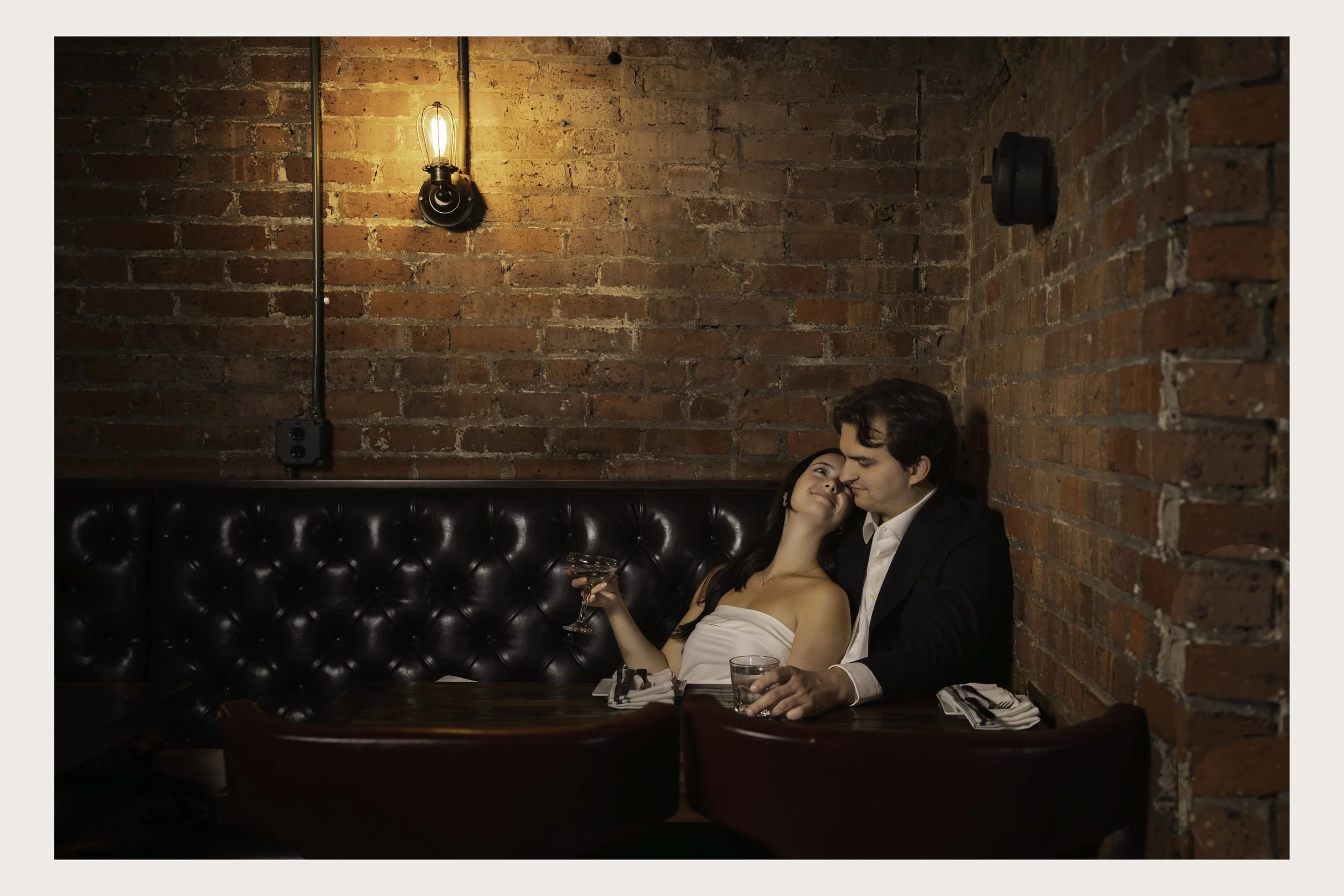 This photo was part of an engagement shoot I did at The Cellar in uptown Charlotte. I love the old Hollywood, speakeasy vibes!
