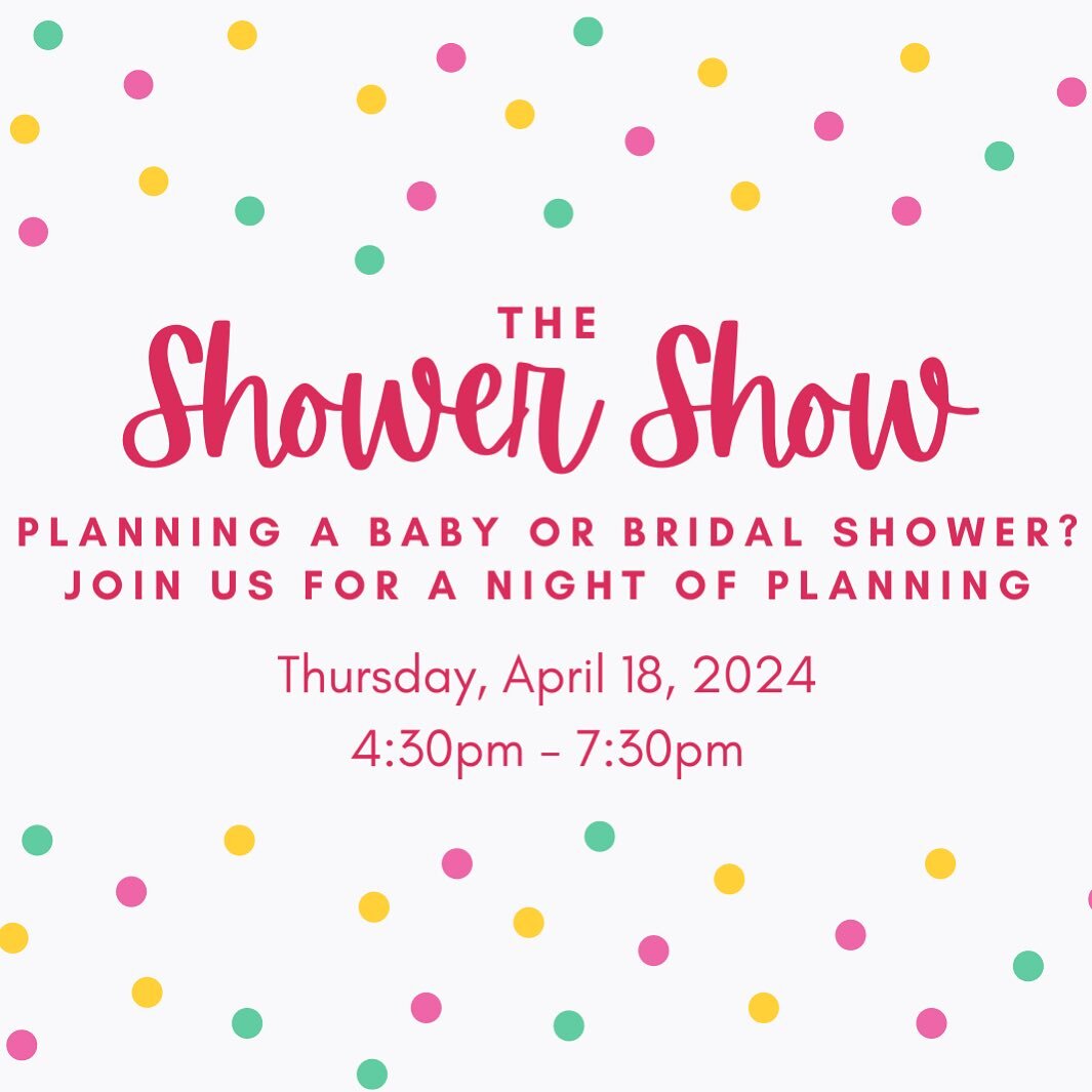 Our next open house is coming up soon! Join us on Thursday, April 18 from 4:30pm - 7:30pm. See the space and explore our add-ons. And you don&rsquo;t have to be having an event at The Confetti Lounge to attend! Hope to see you there!
.
.
.
#babyshowe