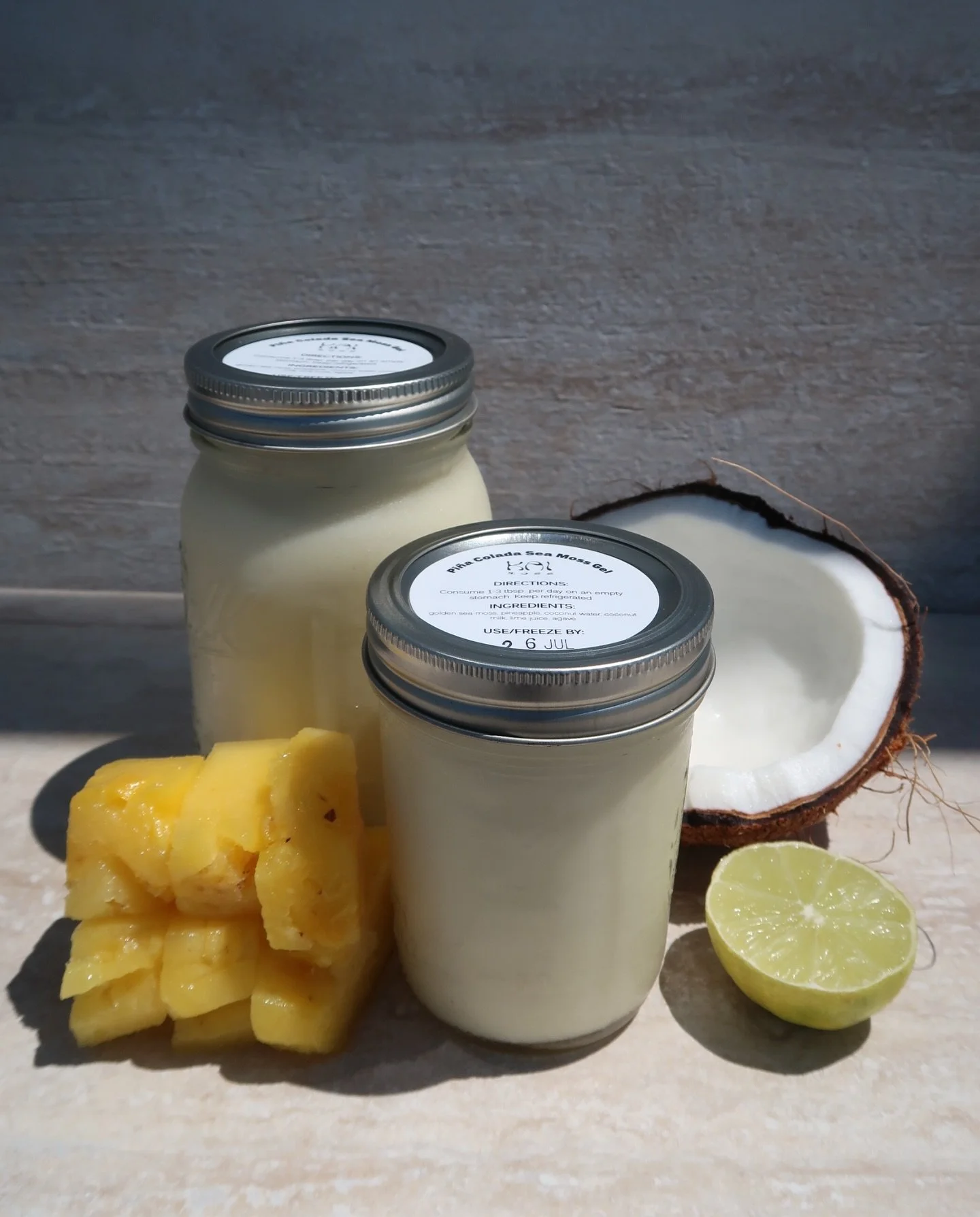 The *star* of the season: Our Pi&ntilde;a Colada Sea Moss Gel ⭐️

It&rsquo;s creamy and decadent from sweet coconut and perfectly balanced with tart pineapples and limes 🍋&zwj;🟩🍍🥥

A trip to your fridge every morning feels like a mini escape to t