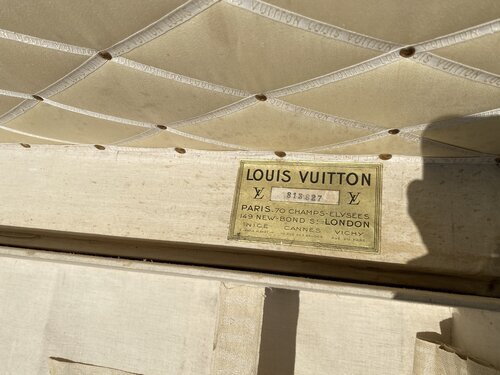 Louis Vuitton Monogram Steamer Trunk White Star Line Titanic Era Travel  Labels