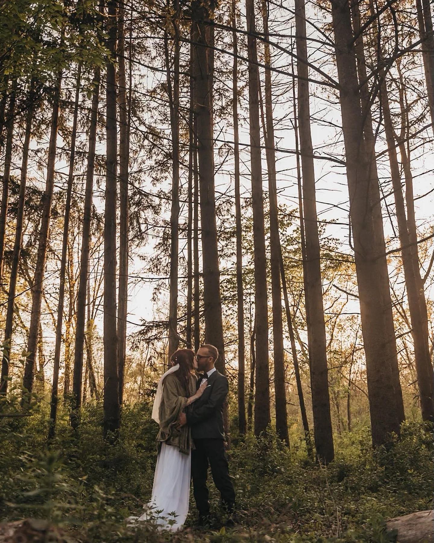 Happy Anniversary, Rick and Becca! I still remember your beautiful vows as if it were yesterday&mdash;spoken beneath the golden light, surrounded by the stillness of the evergreen woods. It was truly an honor to document your day and witness to such 