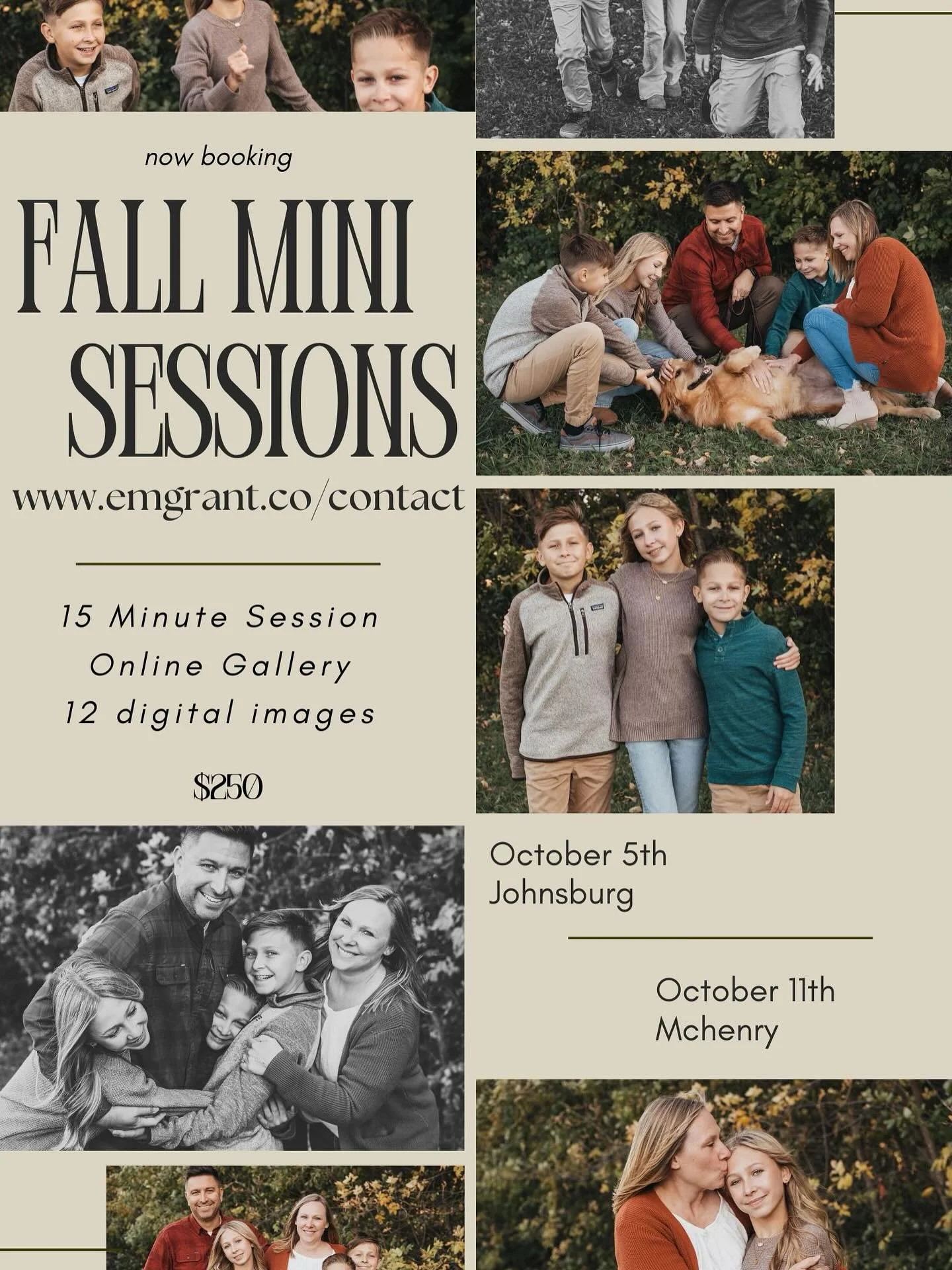 Today may feel like summer, but get your Autumn &lsquo;fits ready- it&rsquo;s 100% that time to sign up for Fall Minis! Sign up link in bio 🍂📸

#mchenrycountyil #johnsburgil #barringtonil #lakezurichillinois #lakemoorillinois #waucondail #springgro