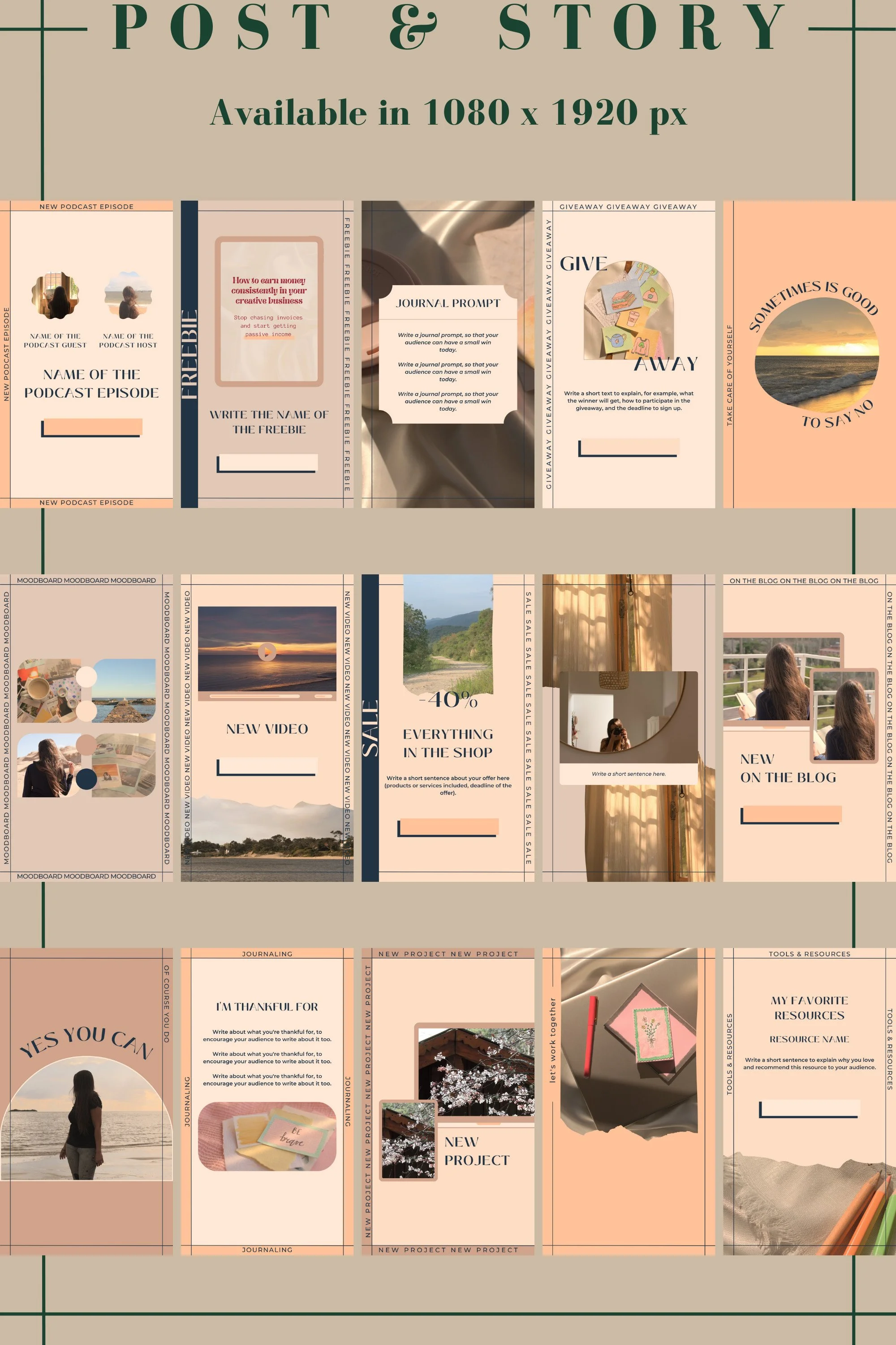 Canva Instagram Post And Story Template | Ashley — Soulful Girls Studio