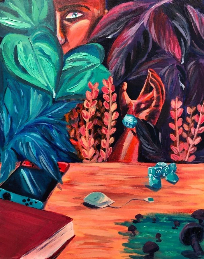 a colorful painting by Harper Crane