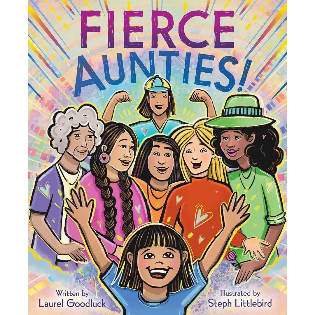 Illustrated book cover for Fierce Aunties!