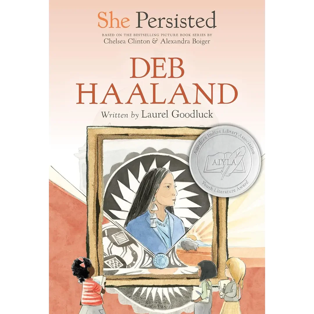Illustrated book cover for She Persisted: Deb Haaland