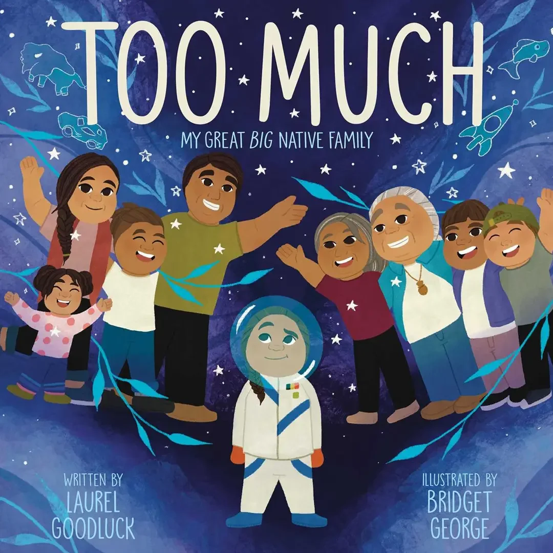 Illustrated book cover for Too Much