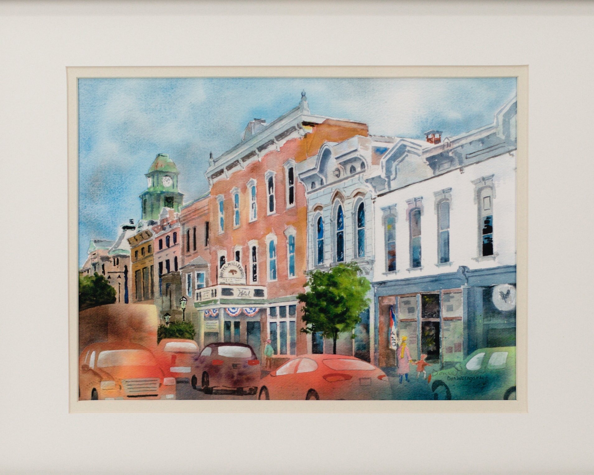 Millersburg Street Scene -Matted Print — New Towne Gallery