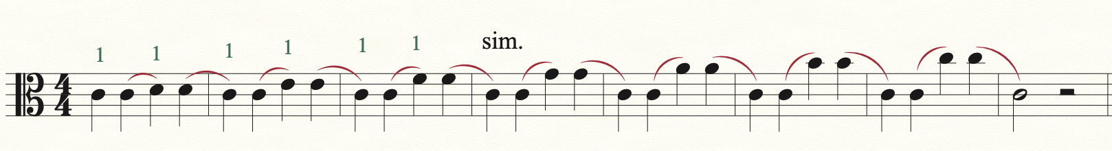 one finger c major scale in leaps