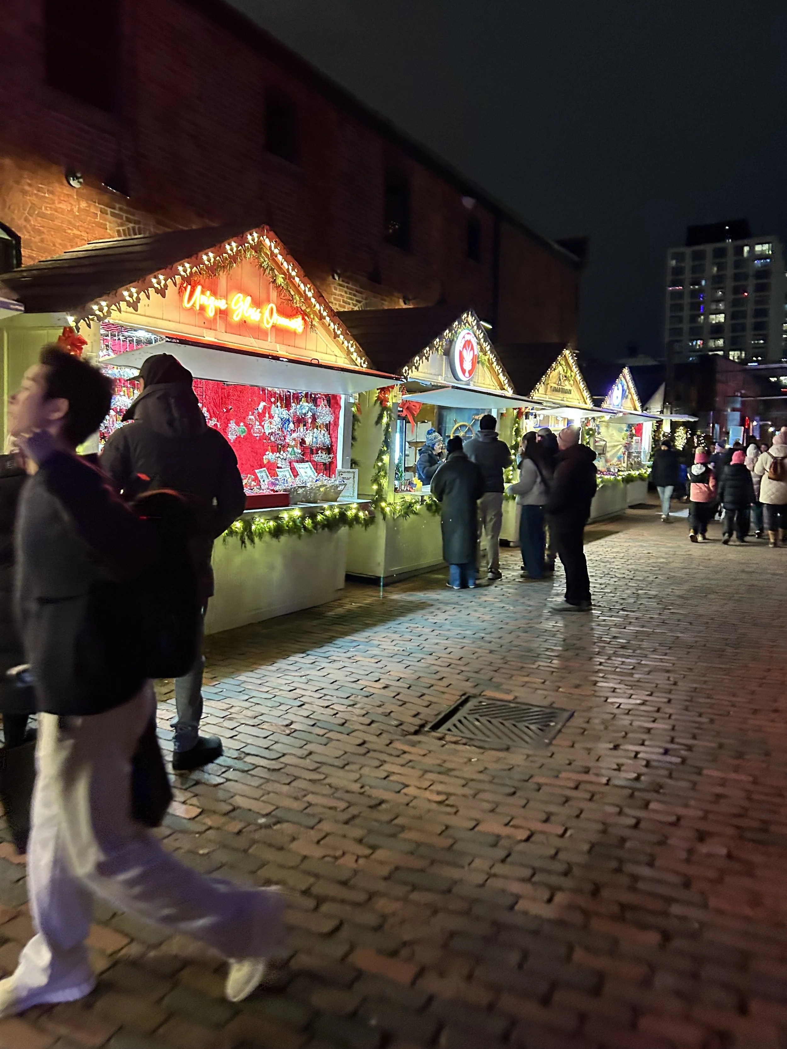 Distillery Winter Village market stalls