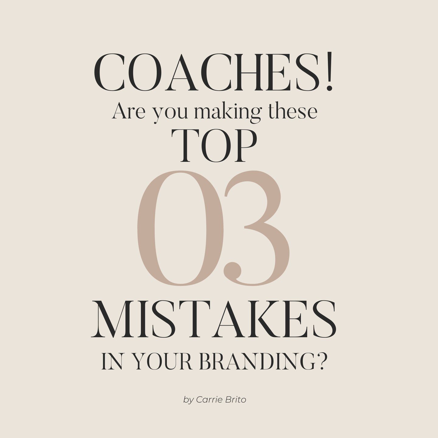 The top three mistakes I see coaches make in branding. 👇

#1 - Having their website focus on THEM rather than the CLIENT.

This is what I like to call L.A.M.E (Look At Me Everyone), and it never works when trying to communicate to your ideal audienc