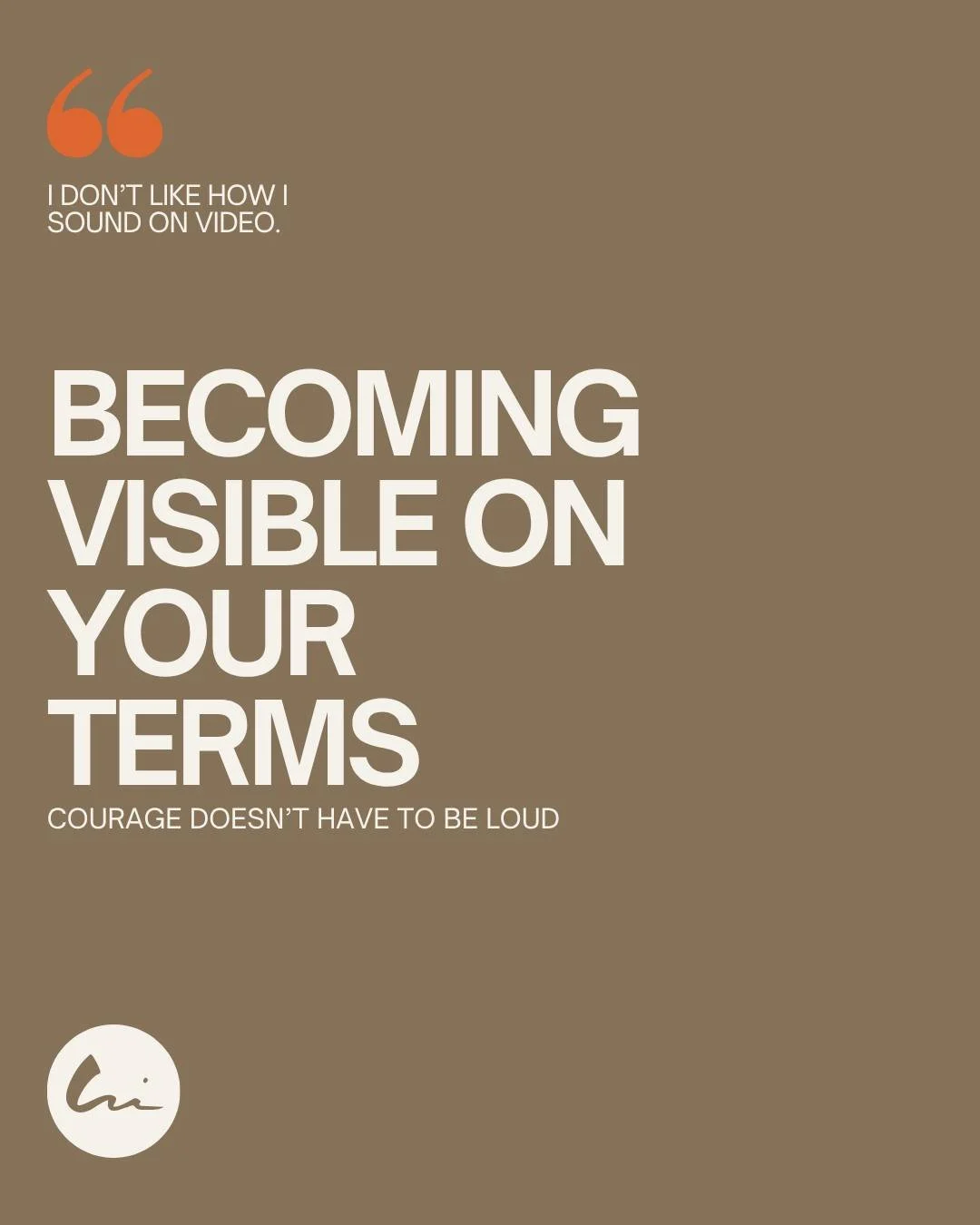 😳 Can we normalize something for a second?

Just because you&rsquo;re a coach or business owner&hellip; doesn&rsquo;t mean you&rsquo;re naturally comfortable being visible.

Social anxiety doesn&rsquo;t magically disappear when you start posting.

I