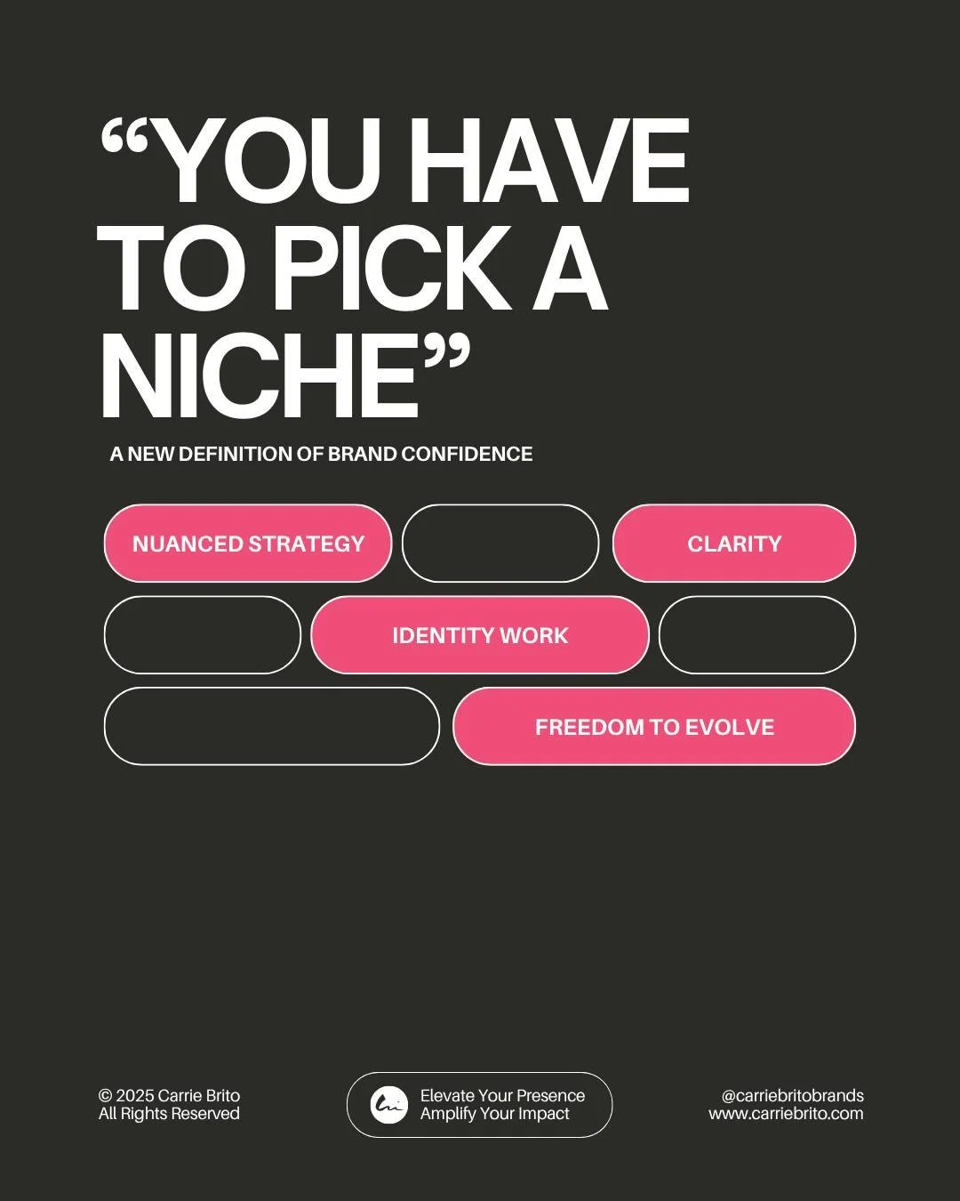 🚫 &ldquo;You have to pick a niche.&rdquo;

Myth. That&rsquo;s one of the most common branding beliefs out there &mdash; and while it can be helpful, it&rsquo;s not the only path.

Especially for coaches and creatives like us &mdash; humans with nuan