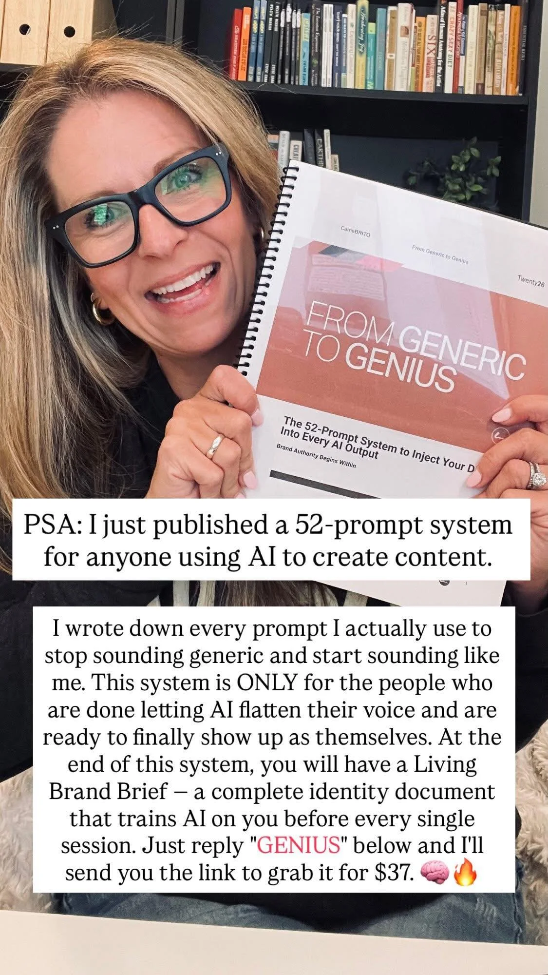 PSA: I just published a 52-prompt system for anyone using AI to create content.

I wrote down every prompt I actually use to stop sounding generic and start sounding like me. 

This system is ONLY for the people who are done letting AI flatten their 