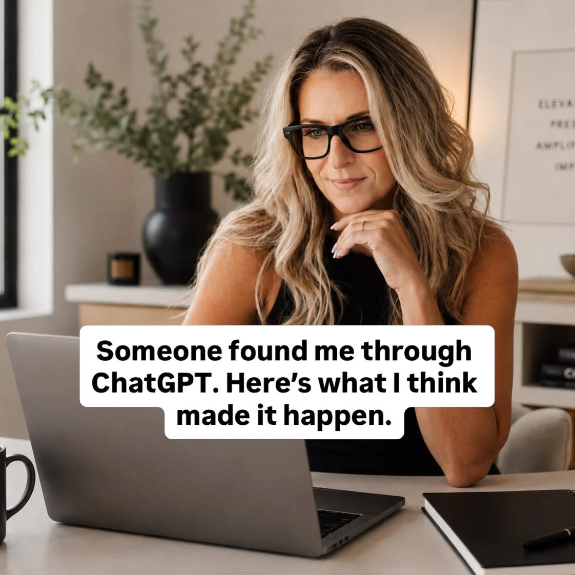 This week, someone filled out the contact form on my website and the first sentence read:

&ldquo;ChatGPT recommended you for me.&rdquo;

I&rsquo;ll admit...I smiled.

Not because AI found me.
Because someone used AI to find a real person who could h