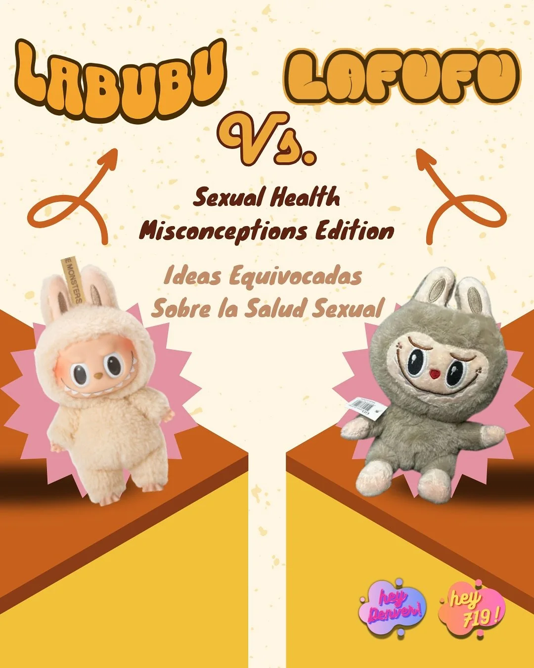 S3xual health misconceptions are super common! Swipe to read about misconceptions we hear all the time. Which Labubu do you resonate the most with? 
✨✨✨
Las ideas equivocadas sobre la salud s3xual son muy comunes. Deslice para leer sobre las que eacu