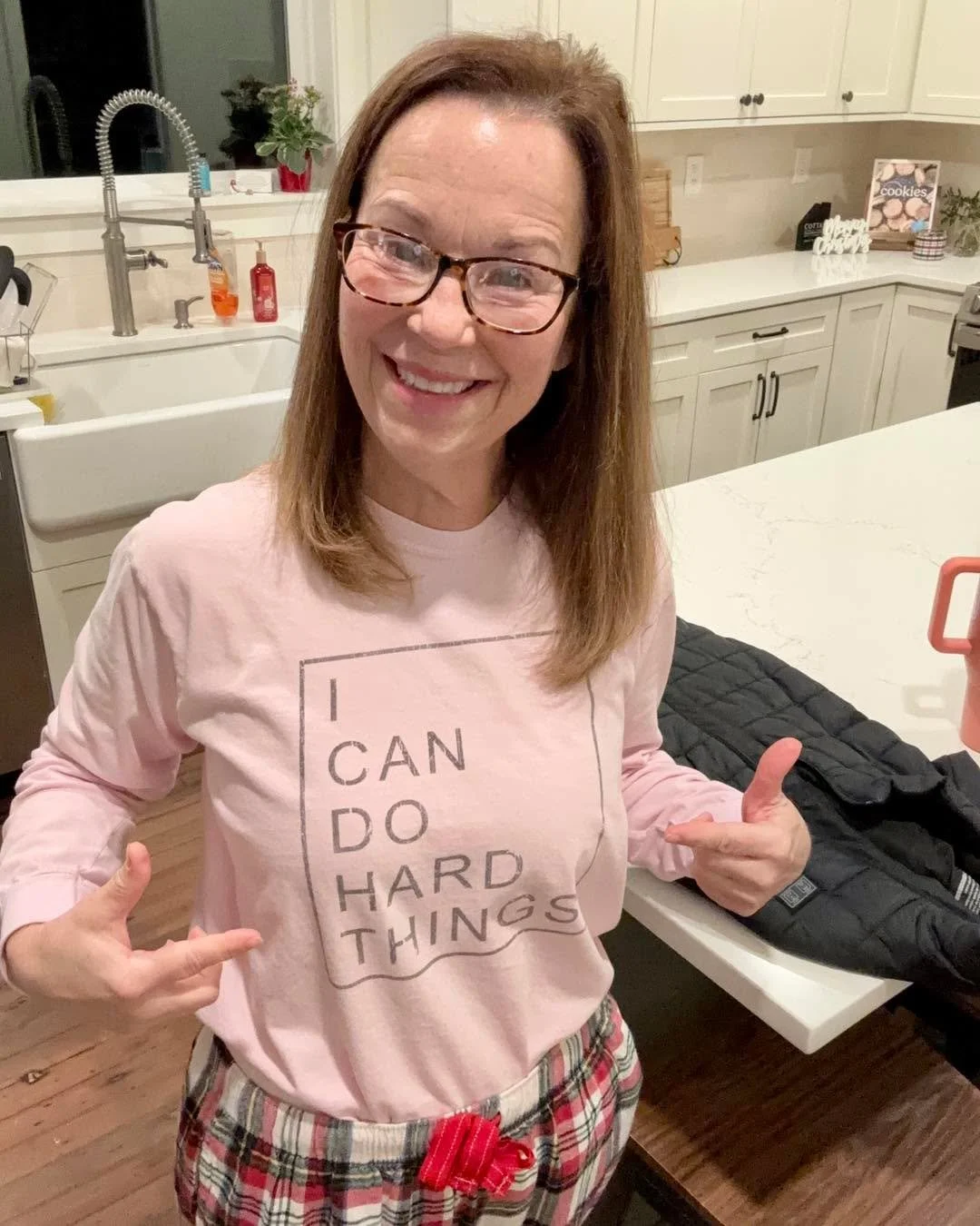 We are headed out the door for my surgery this morning. I can do hard things! 🤍🙏