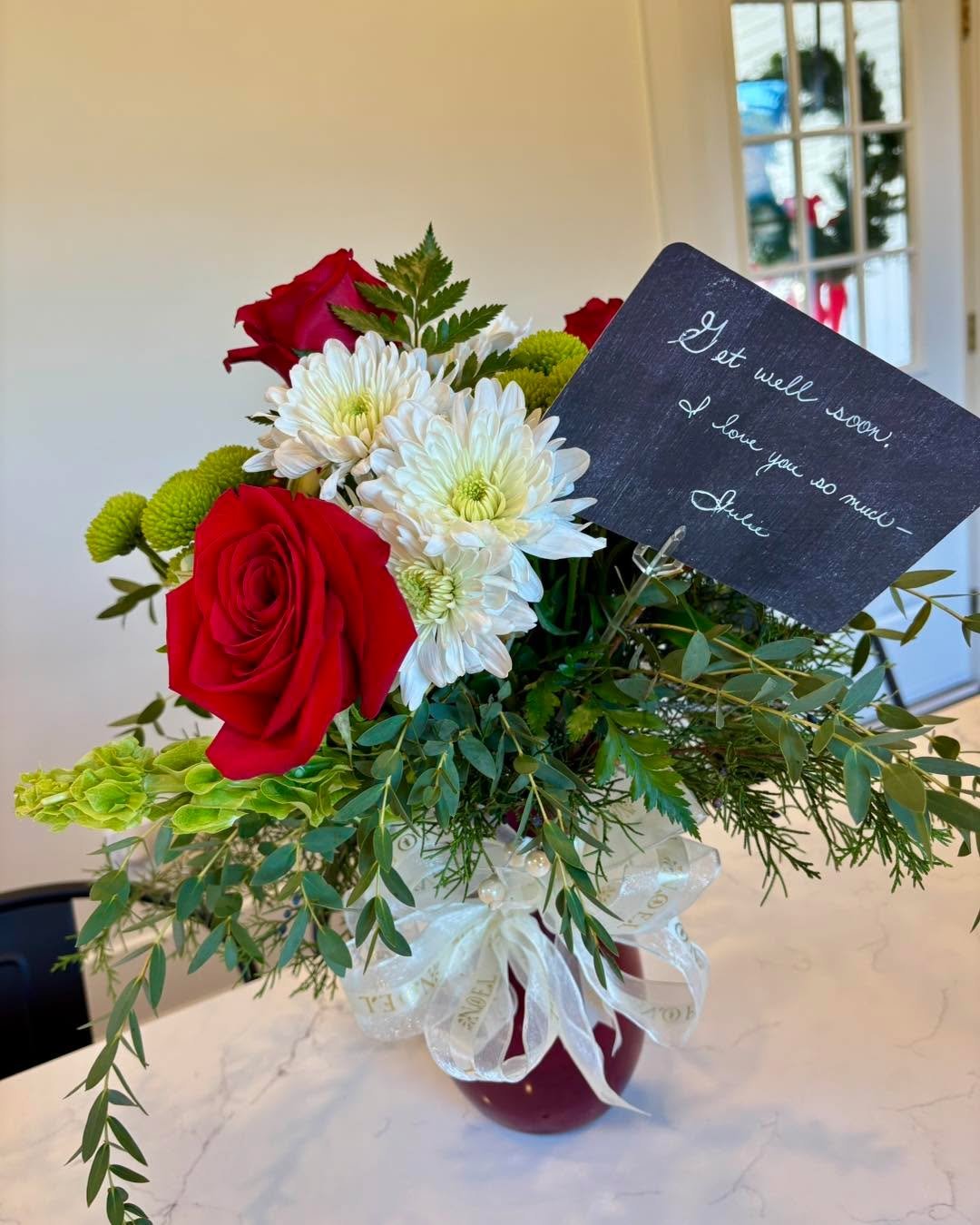 BeAutiFuL flowers from my dear friend Julie with The Meal Prep Mamacita. I love them!